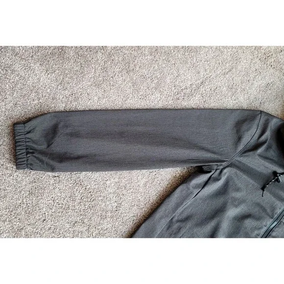Nomad Jacket Mens Sz M Tech Fleece Lined Hooded Full Zip Snap Pockets Gray READ - Picture 4 of 15